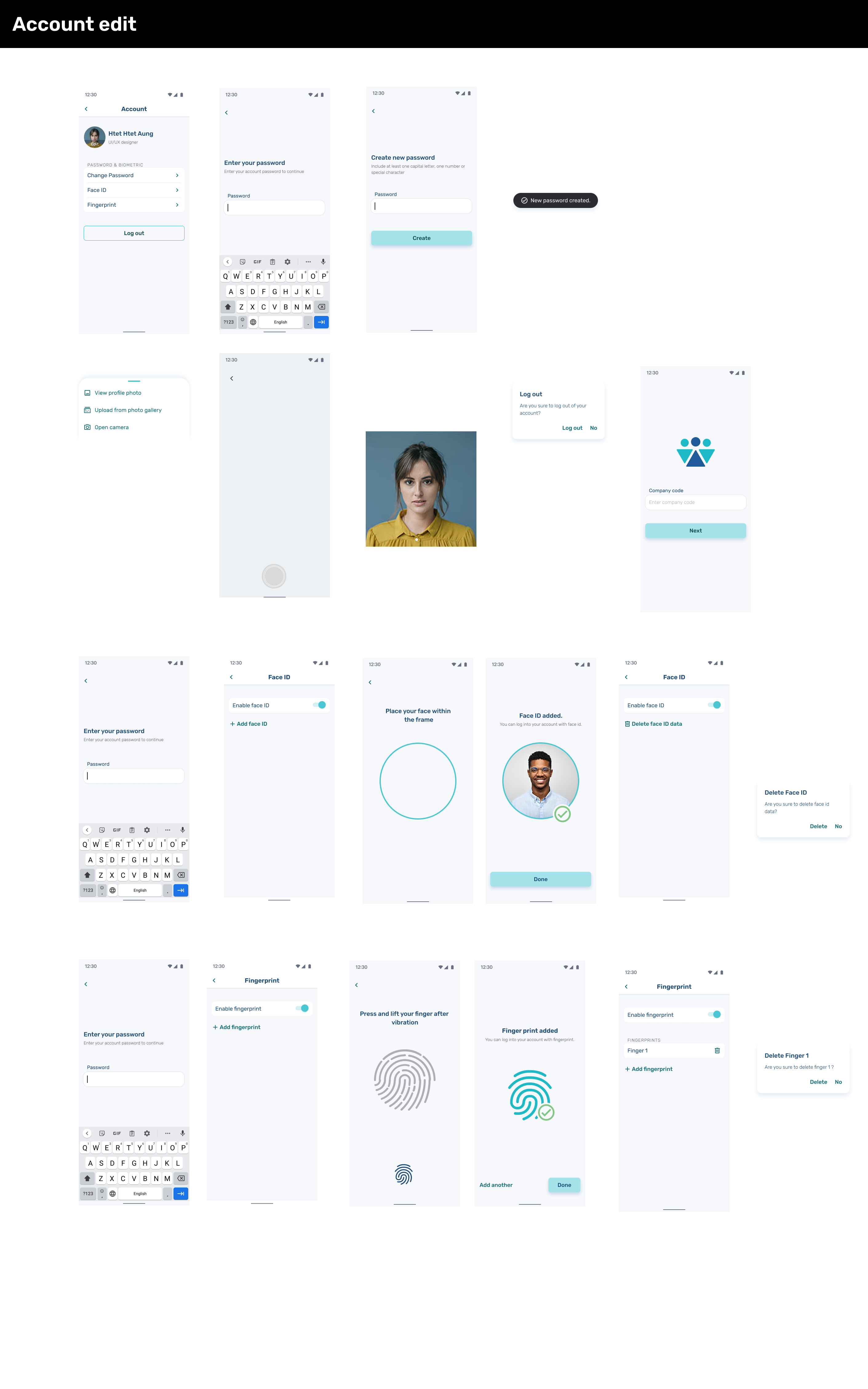 Account Edit and Security