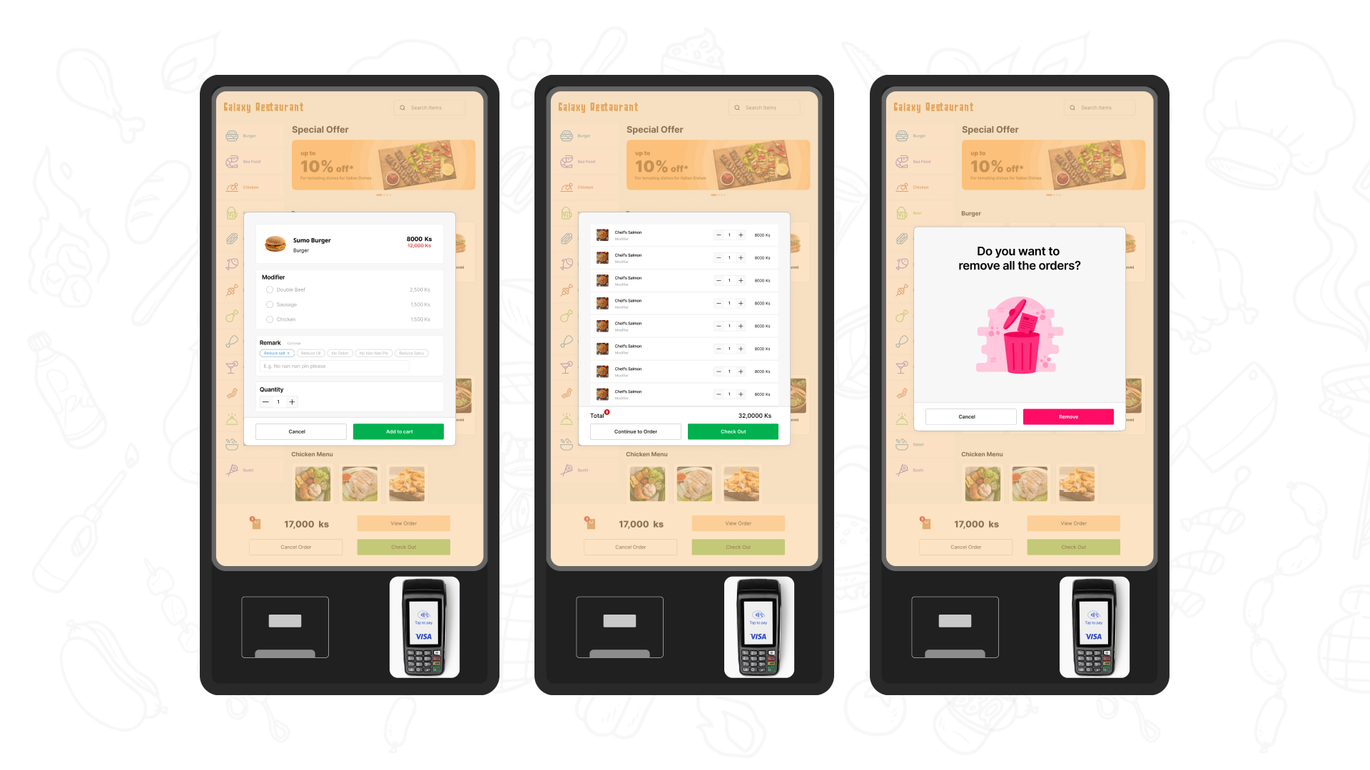 Menu Grid & Item Selection